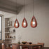 Traditional Japanese Iron Polystyrene Teardrop Shape 1-Light Pendant Light For Dining Room