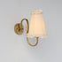 Traditional Vintage Pastoral Pleated Fabric Lace Shade 1-Light Wall Sconce Lamp For Living Room