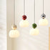 Modern Minimalist Round Ball Pumpkin Iron Rolled Plastic 1-Light Pendant Light For Bedroom