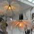 Contemporary Boho Pod Shape Botanical Fiber 1-Light Pendant Light For Dining Room