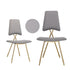 Contemporary Scandinavian Fabric Velvet Metal Sponge Square Vanity Stool Chair Backrest For Bedroom