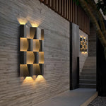 Contemporary Retro Waterproof Aluminum Rectangular LED Wall Sconce Lamp For Outdoor Patio