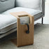 Modern Minimalist Rectangular Solid Wood End Table Storage For Living Room