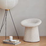 Modern Minimalist Flat Mushroom Metal Lambswool Foam Chair For Living Room