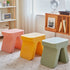 Modern Minimalist Rectangular PE Plastic Low Stool For Living Room