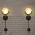 Contemporary Industrial Iron Glass Round Disc 1-Light Wall Sconce Lamp For Dining Room