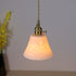 Modern Minimalist Round Cylinder Brass Ceramic 1-Light Pendant Light For Living Room