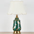 Traditional European Cylinder Ceramic Fabric Iron 1-Light Table Lamp For Bedroom