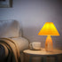 Contemporary Retro Pleated Fabric Solid Wood Base 1-Light Table Lamp For Bedroom