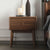 Traditional French Rectangular Wood End Table 1-Drawer For Living Room