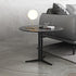 Modern Luxury Round Rock Slab Carbon Steel Coffee Table For Living Room