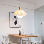 Modern Minimalist Floral Orb Hardware Acrylic 1-Light Pendant Light For Living Room