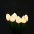 Modern Art Deco PU Ceramic Tulip Simulated Flower LED Table Lamp For Bedside