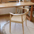 Traditional Vintage Braided Rope Wood Legs Square Dining Chair Backrest Armrest For Dining Room