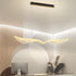 Contemporary Creative Wings Aluminum Acrylic LED Island Light Chandelier For Dining Room