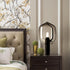 Contemporary Creative Heptagonal Cylinder Glass Iron 1-Light Table Lamp For Bedroom