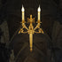 Traditional European Brass Candle Candleholder 2-Light Wall Sconce Lamp For Bedroom