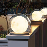 Contemporary Creative Moon Stainless Steel PE PMMA 1-Light Outdoor Light For Garden