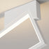 Modern Simplicity Iron Aluminum PVC Rectangle Square Teardrop LED Semi-Flush Mount Ceiling Light For Living Room