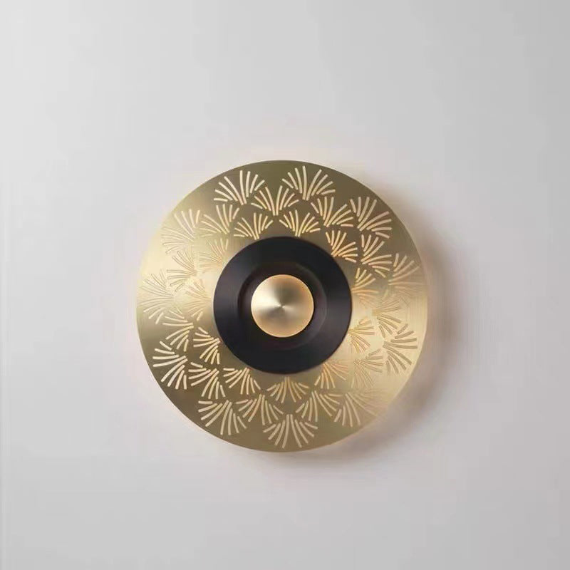 Modern Minimalist Round Concentric Circle Iron LED Wall Sconce Lamp For Bedroom