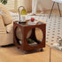 Contemporary Nordic Square Wood End Table 2-Tier For Living Room