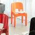 Modern Minimalist Square Plastic Chair Four Legs Backrest For Living Room