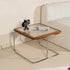 Traditional Vintage Square Solid Wood Rattan Glass Stainless Steel Coffee Table 4-Leg For Living Room
