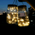 Modern Art Deco Waterproof Solar Glass Stainless Steel Copper Wire Star LED String Lights Outdoor Lighting For Garden