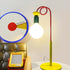 Contemporary Creative Colorblock Geometric Iron Spiral Strip Design 1/2-Light Table Lamp For Bedroom