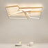 Modern Minimalist Triangle Patchwork Square Rectangle Aluminum Iron Silicone LED Flush Mount Ceiling Light For Bedroom