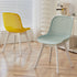 Contemporary Nordic Square Striped PP Plastic Dining Chair Backrest For Living Room