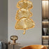 Contemporary Nordic Ginkgo Leaf Resin LED Wall Sconce Lamp For Living Room