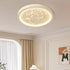 Modern Art Deco Round Bellflower Iron Resin Acrylic LED Flush Mount Ceiling Light For Bedroom