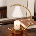 Contemporary Simplicity Tapered Hardware Wood Base 1-Light Melting Wax Table Lamp For Bedroom