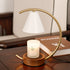 Contemporary Simplicity Tapered Hardware Wood Base 1-Light Melting Wax Table Lamp For Bedroom