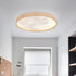 Contemporary Scandinavian Iron Plastic Round Moon LED Flush Mount Ceiling Light For Living Room