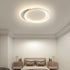 Modern Minimalist Two Round Aluminum Iron Acrylic Silicone LED Flush Mount Ceiling Light For Bedroom