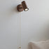 Traditional Vintage Cylinder Copper Wood 1-Light Wall Sconce Lamp For Bedroom
