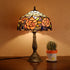 Traditional Tiffany Vintage Rose Stained Glass 1-Light Table Lamp For Study