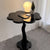 Contemporary Nordic Petal Shape Wood Iron Side Table For Living Room