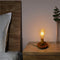 Traditional Vintage Glass Solid Wood Base 1-Light Table Lamp For Bedroom