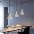 Contemporary Nordic Cement Semi-Conical Shade 1-Light Pendant Light For Dining Room