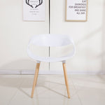 Contemporary Creative Half Round Twisted Plastic Wood Chair Backrest For Living Room