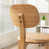 Modern Minimalist Round Cushion Solid Wood Dining Chair Backrest For Dining Room