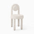 Contemporary Scandinavian Round Fabric Carbon Steel Frame Vanity Stool Backrest For Bedroom