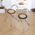 Traditional Vintage Round Solid Wood Wicker Stainless Steel Dining Chair Folding Backrest For Dining Room