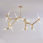 Modern Minimalist Dendritic Alloy Iron Acrylic 10/16 Light Chandelier For Living Room