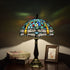 Traditional Tiffany Vintage Dragonfly Stained Glass 1-Light Table Lamp For Study