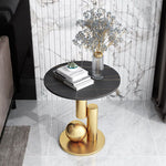 Contemporary Luxury Round Marble Top Coffee Table For Living Room