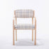 Contemporary Nordic Wood Cotton Linen Fabric Leather Velvet Sponge Square Dining Chair Backrest Armrest For Dining Room